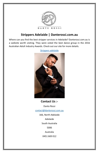 Strippers Adelaide | Danterossi.com.au