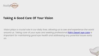 Improve Your Vision, Consult Leading Eye Doctors Palm Desert