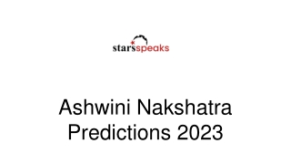 Ashwini Nakshatra Predictions 2023