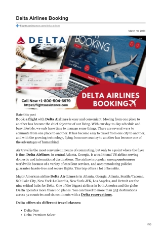 DELTA AIRLINES BOOKING