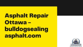 Asphalt Repair Ottawa - bulldogsealingasphalt.com
