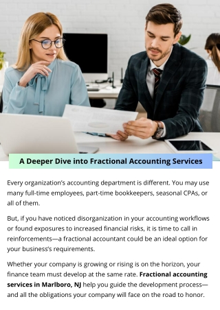 A Deeper Dive into Fractional Accounting Services