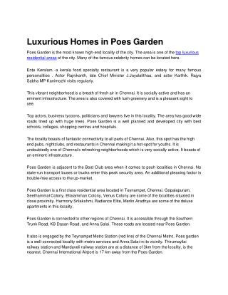 Luxurious Homes in Poes Garden- Luxclusivehomes