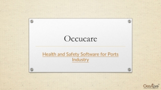Health and Safety Software for Ports Industry