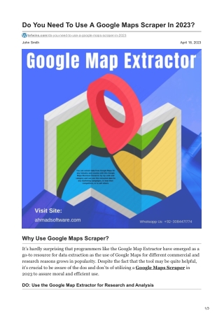 1Do You Need To Use A Google Maps Scraper In 2023