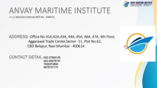 Maritime Academy of India | ANVAY Maritime Institute