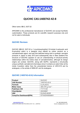 QUCHIC(1400742-42-8)-APICDMO