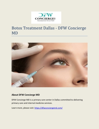 Botox Treatment Dallas - DFW Concierge MD