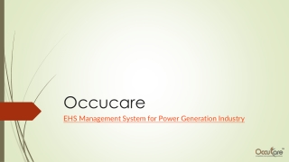 EHS Management System for Power Generation Industry