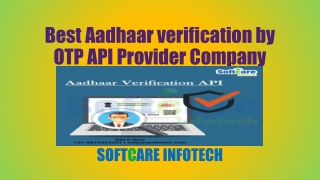 Top Aadhaar verification by OTP API Service