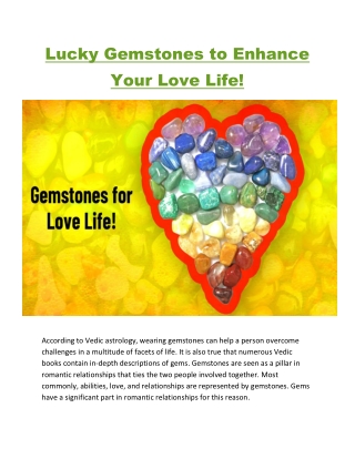 Lucky Gemstones to Enhance Your Love Life