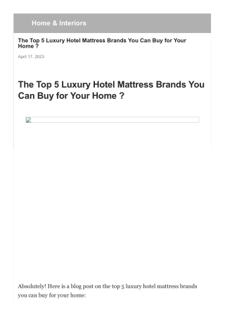 the-top-5-luxury-hotel-mattress-brands