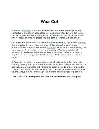 WearCot