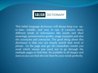 Learn Salish language