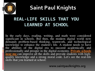 Private schools near me- Saint Paul Jr-Sr High School