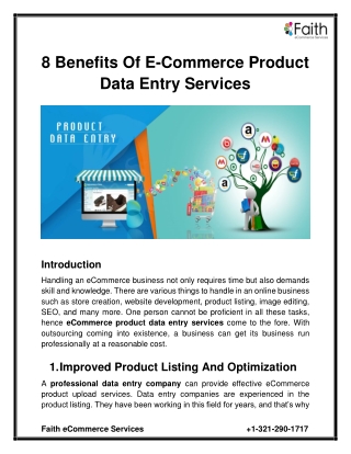 8 Benefits of E-commerce Product Data Entry Services