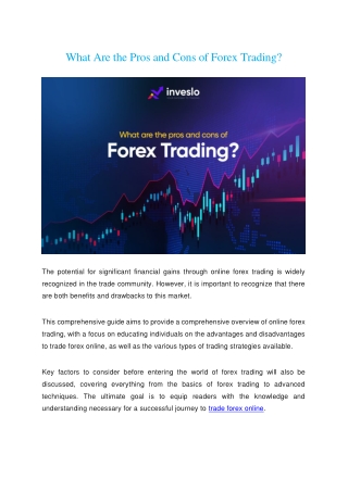 Pros and cons of Forex trading - Inveslo