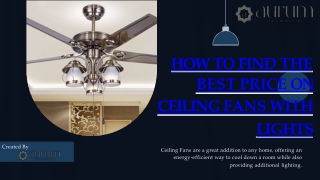 How to find the best price on ceiling fans with lights