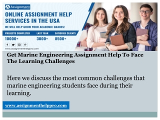 Get Marine Engineering Assignment Help To Face The Learning Challenges