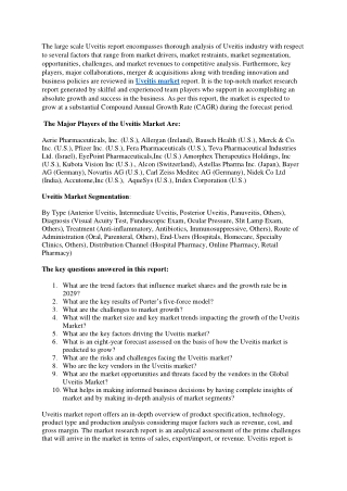 Uveitis Market