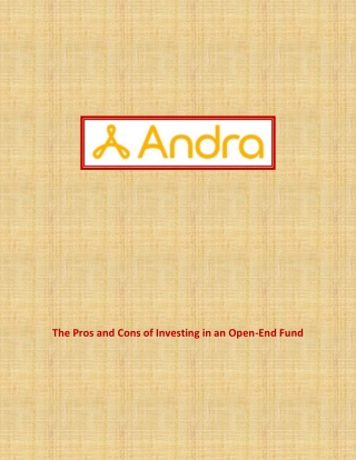 The Pros and Cons of Investing in an Open-End Fund (1)