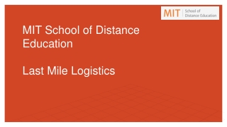 Last Mile Logistics