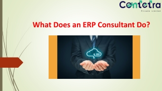 What does an ERP consultant do