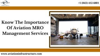 Know The Importance Of Aviation MRO Management Services