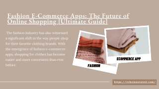 The Evolution of Fashion E-commerce and Its Impact on Modern Shopping Habits