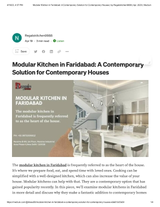 modualr kitchen in faridabad