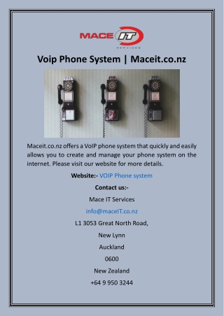 Voip Phone System  Maceit.co.nz