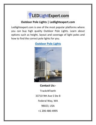 Outdoor Pole Lights  Ledlightexpert.com