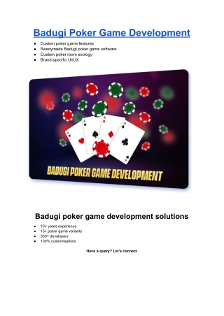 Badugi Poker Game Development