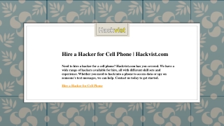 Hire a Hacker for Cell Phone  Hackvist.com