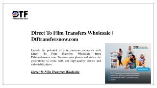 Direct To Film Transfers Wholesale | Dtftransfersnow.com