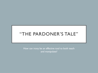 The Pardoner's Tale