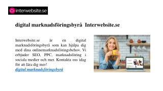 digital marknadsföringsbyrå  Interwebsite.se