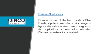 Stainless Steel Sheets  Dinco.ae