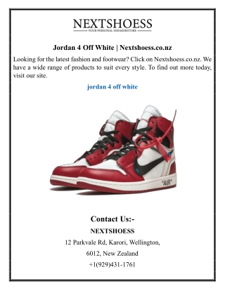 Jordan 4 Off White | Nextshoess.co.nz