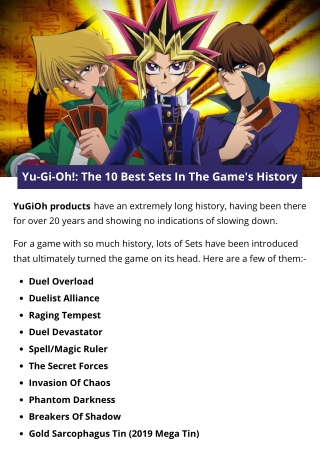 Yu-Gi-Oh! The 10 Best Sets In The Game's History