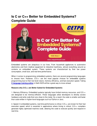 Is C or C   better for embedded systems_ complete guide