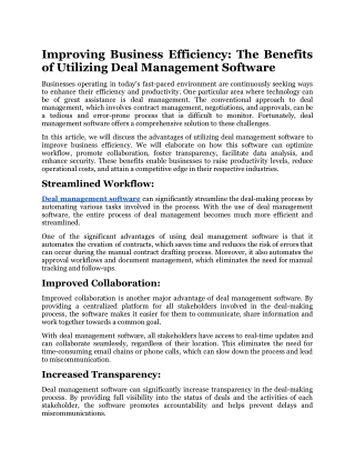 Improving Business Efficiency_ The Benefits of Utilizing Deal Management Software.