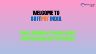 Softpay Aadhaar Fingerprint Verification API Provider Company