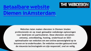 betaalbare website Diemen in Amsterdam