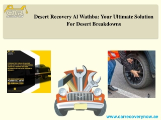 Desert Recovery Al Wathba: Your Ultimate Solution For Desert Breakdowns