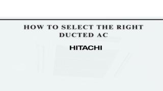How To Select The Right Ducted AC