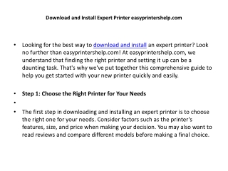 Download and Install Expert Printer