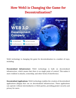 How Web3 is Changing the Game for Decentralization?