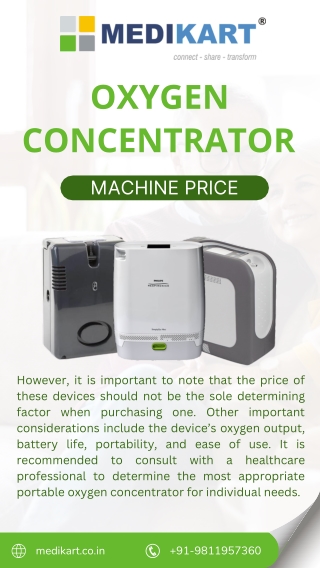 price of portable oxygen concentrator 2023 | Medikart HealtCare