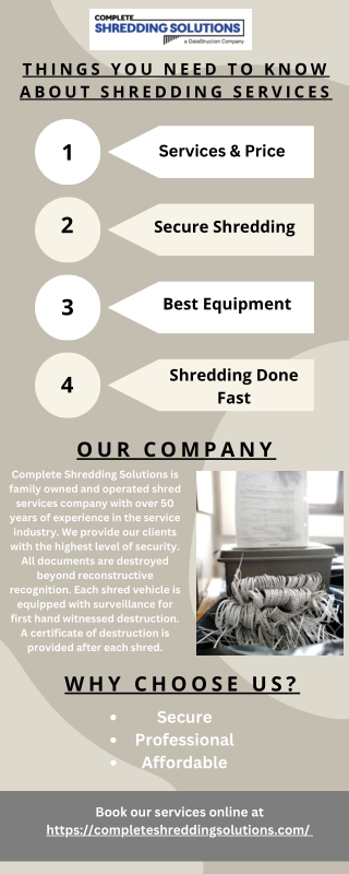 Things You Need to Know About Shredding Services